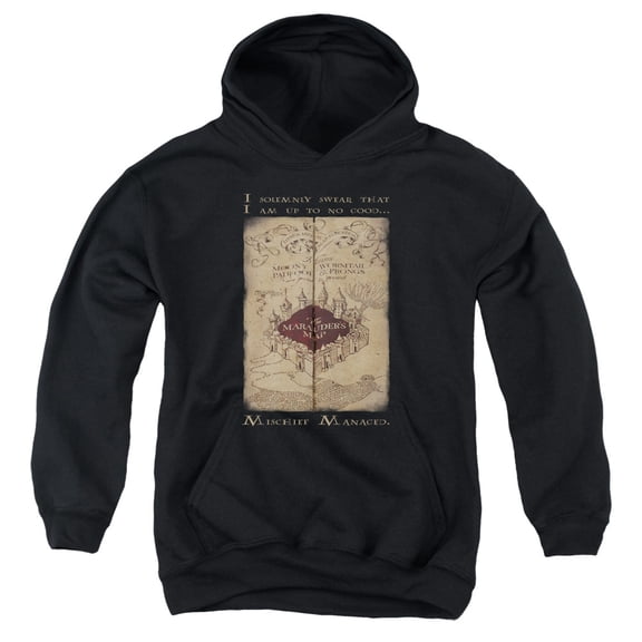 Harry Potter - Marauders Map Words - Youth Hooded Sweatshirt - X-Large