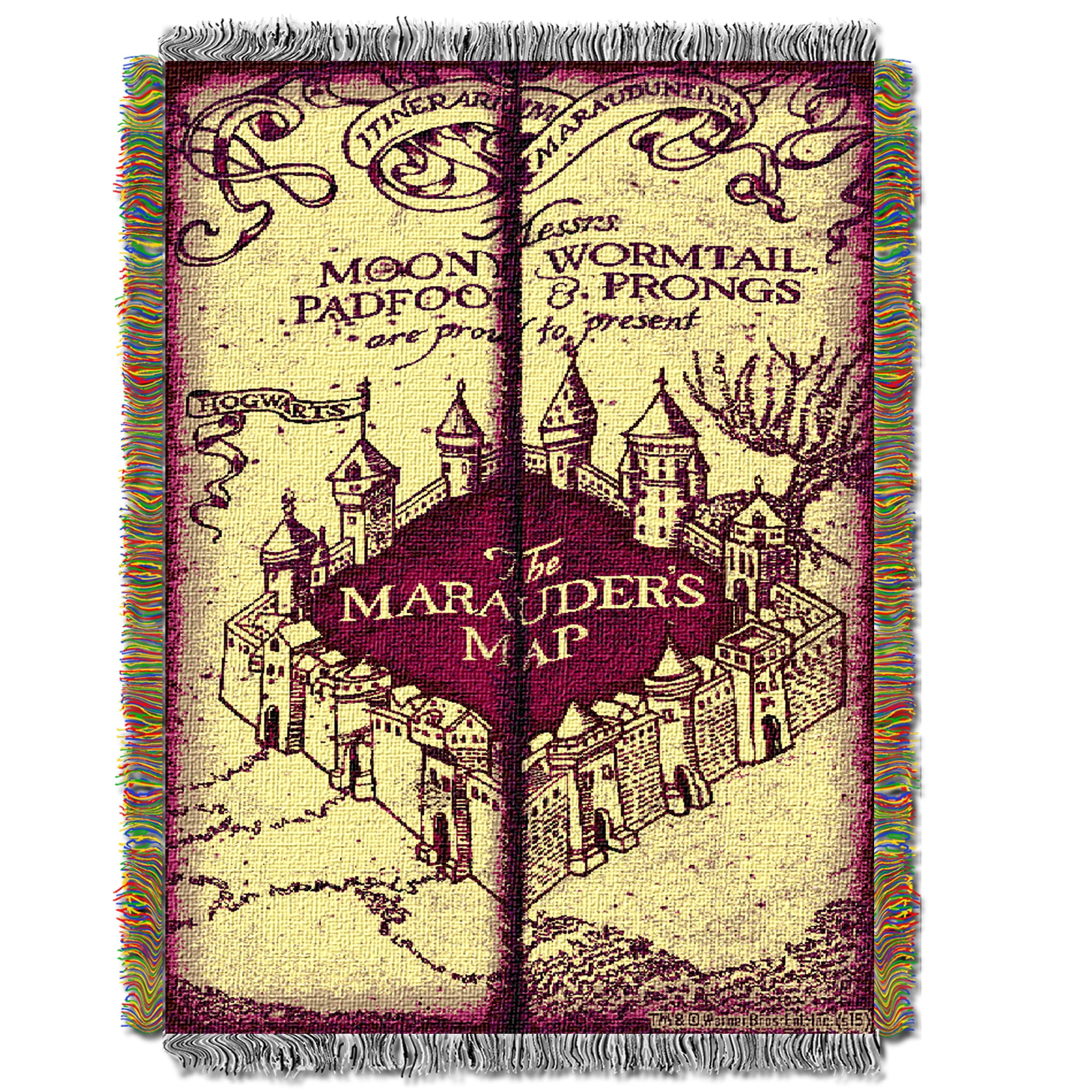 Harry Potter "Marauders Map" Woven Tapestry Throw Blanket