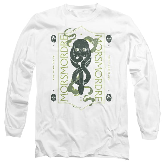 Harry Potter Marx Unisex Adult Long-Sleeve T Shirt, White, Large