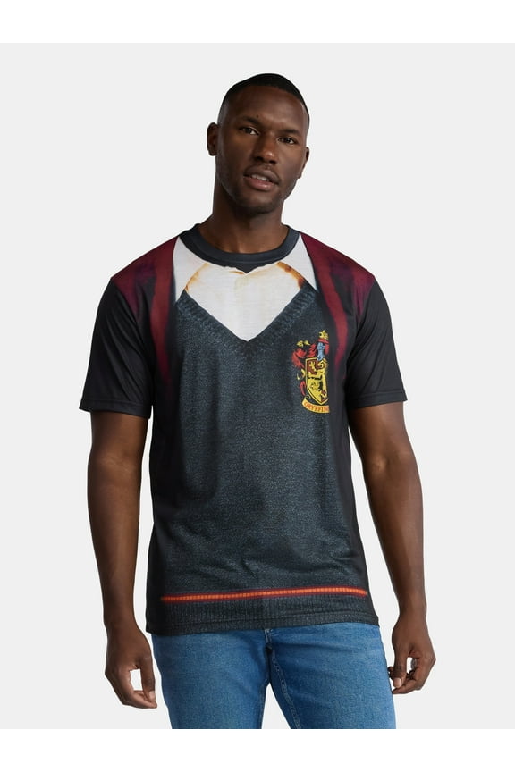 , Men's & Big Men's Graphic Halloween Cosplay T-Shirt and Scarf, Sizes XS-3XL