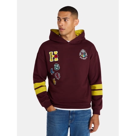 Harry Potter Men's & Big Men's Crest Houses Graphic Hoodie, Sizes S-3XL
