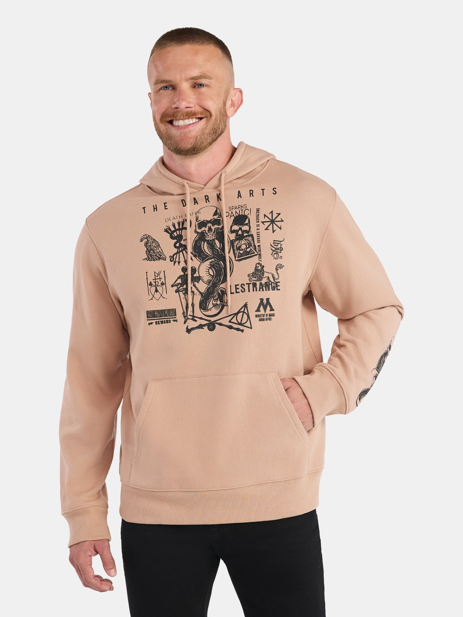 Harry Potter Men's and Big Men's Dark Arts Graphic Hoodie, Sizes S-3XL