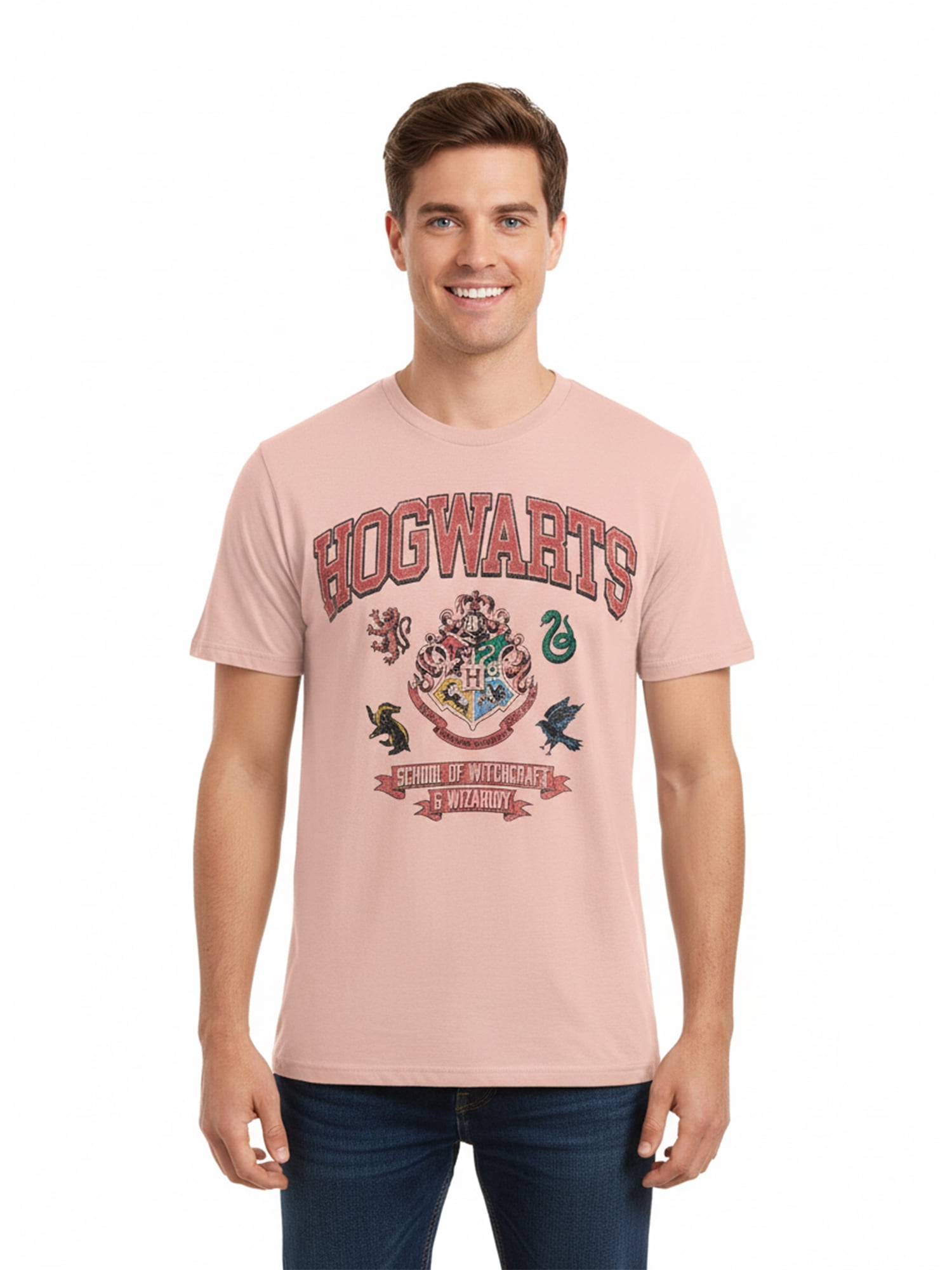 Harry Potter Men's & Big Men's Graphic Tee, Crest Warts, Sizes S–3XL