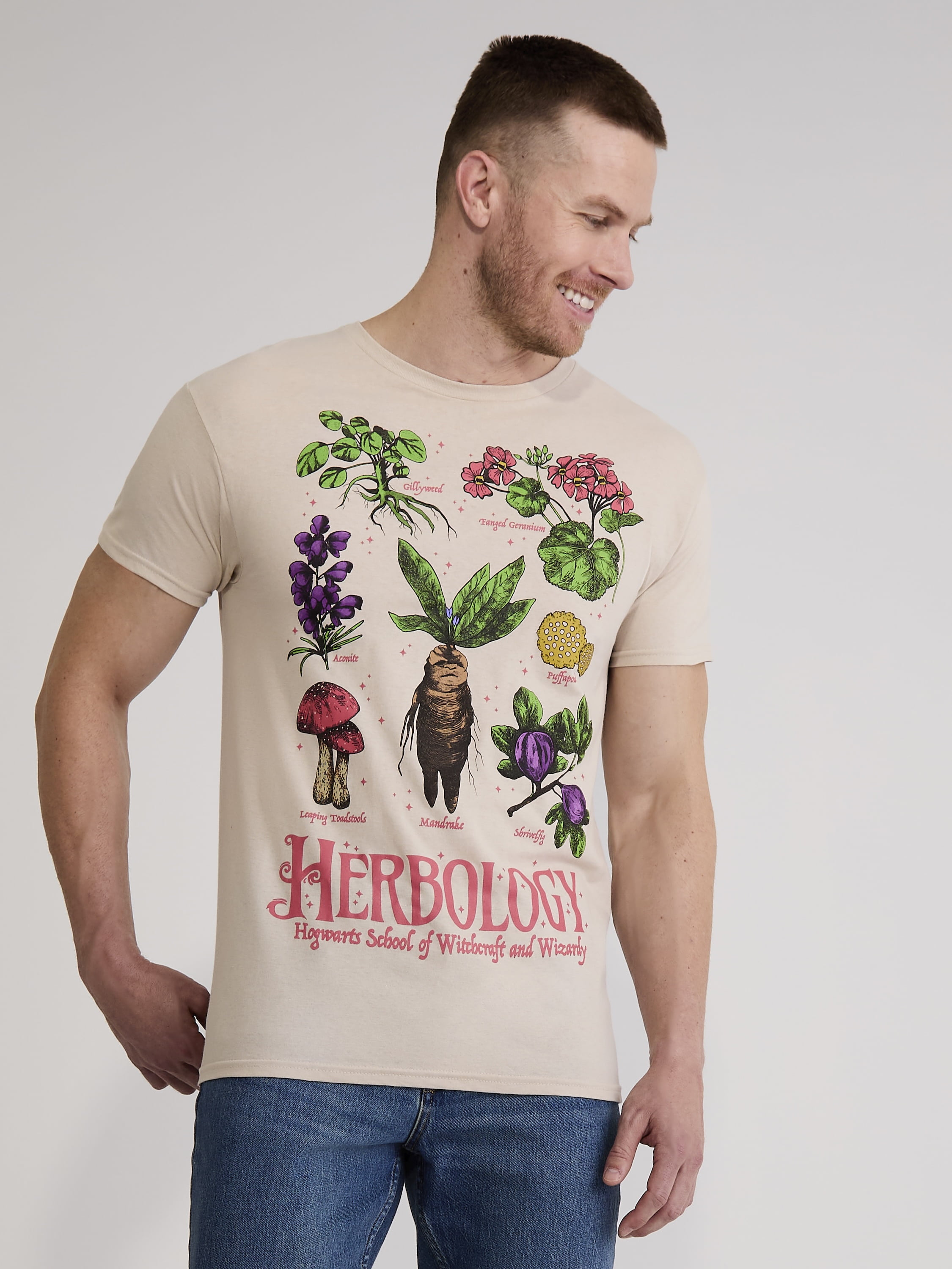 Warner Bros Harry Potter Herbology Tee Magical Graphic Shirt for