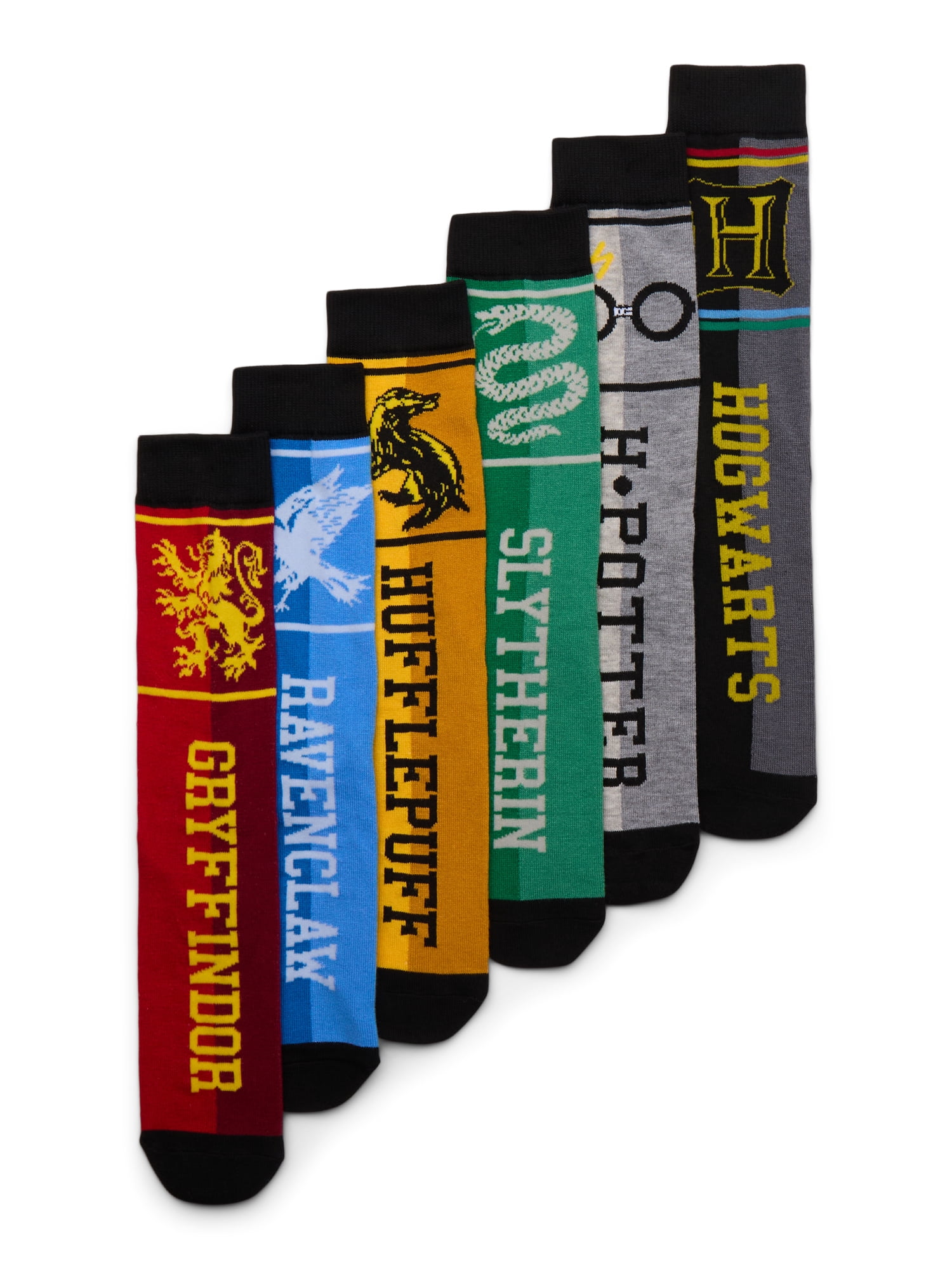 Harry Potter Men's Crew Socks, 6-Pack, Shoe Sizes 8-12