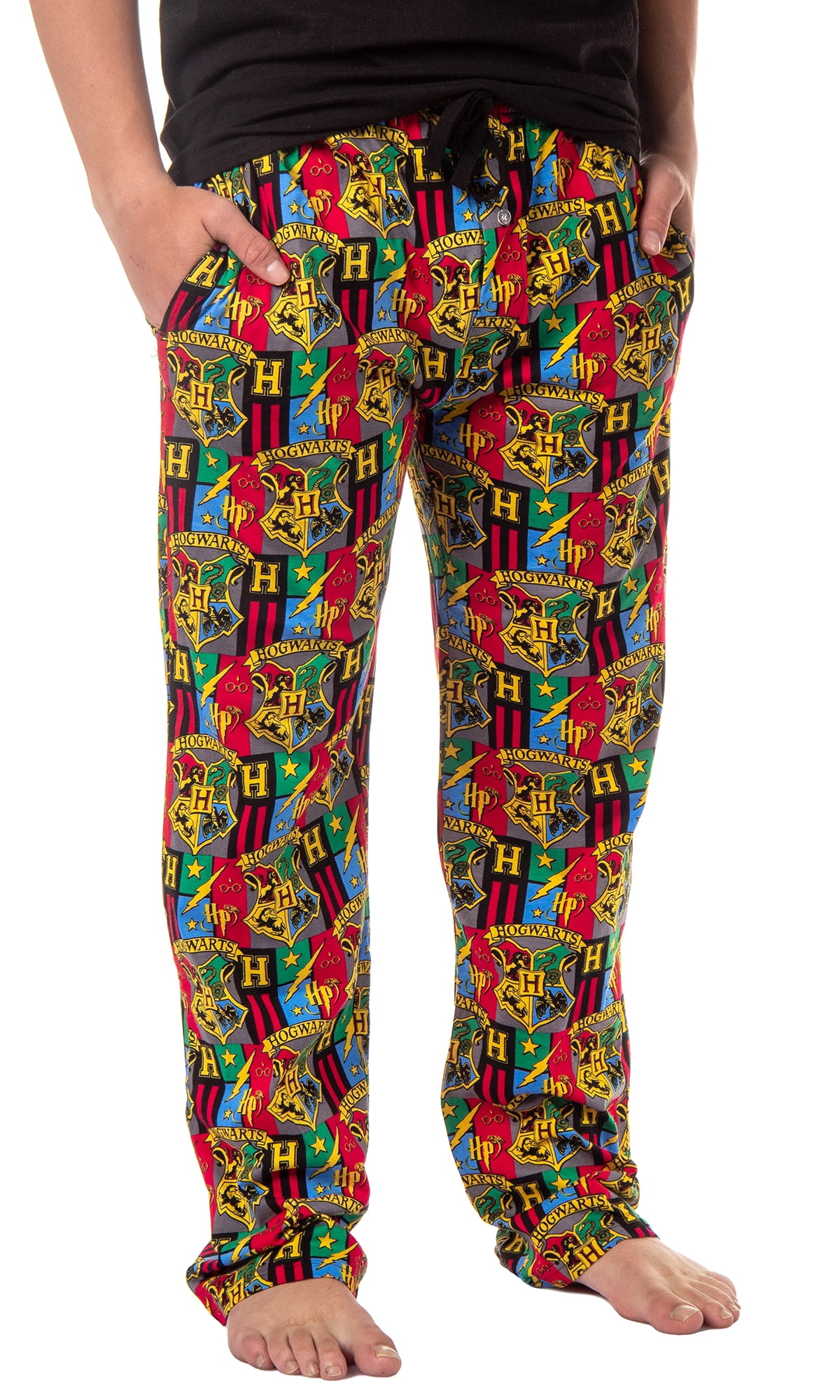 Harry Potter Men's Hogwarts Houses Crest Sleep PJs Bottoms