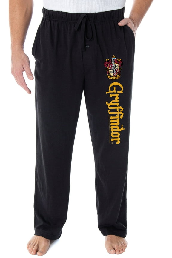 Harry Potter Men's Hogwarts Castle School House Crest Pajama Pants - 5 Styles