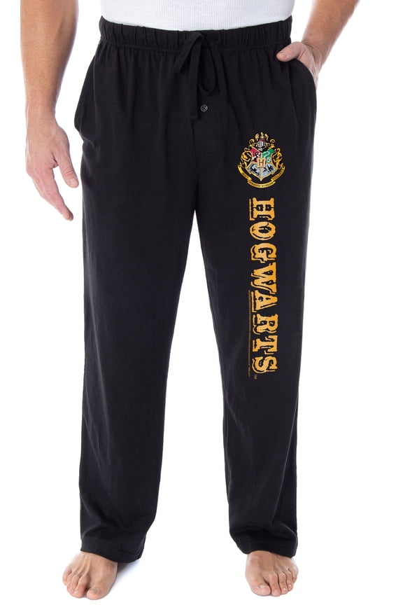 Harry Potter Men's Hogwarts Castle School House Crest Pajama Pants - 5 Styles