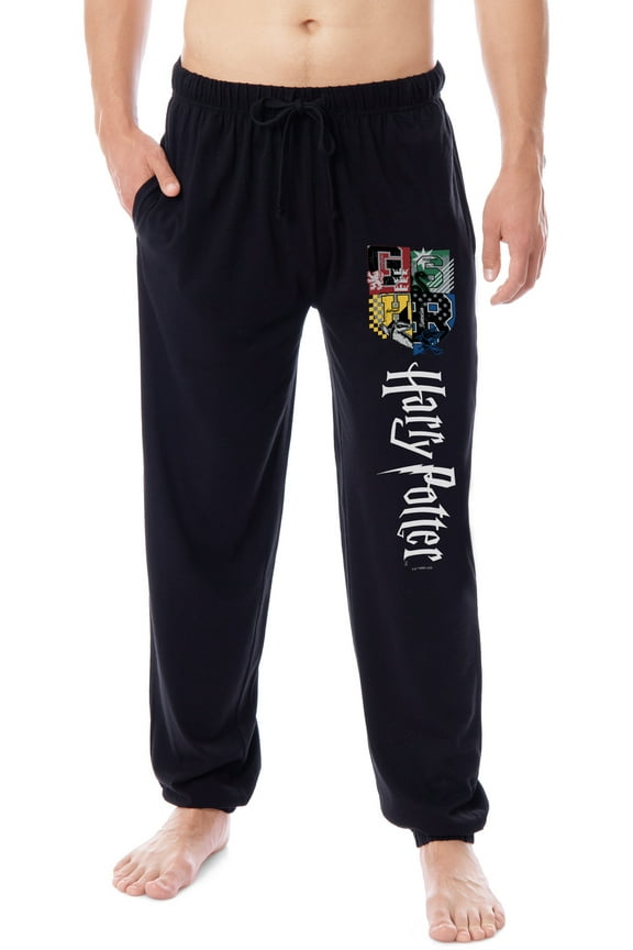 Harry Potter Men's Hogwarts House Crest Sleep Lounge Pajama Pants