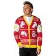 thumbnail image 1 of Harry Potter Men's Hogwarts Houses Ugly Christmas Sweater Knit Button-Up Cardigan, 1 of 7