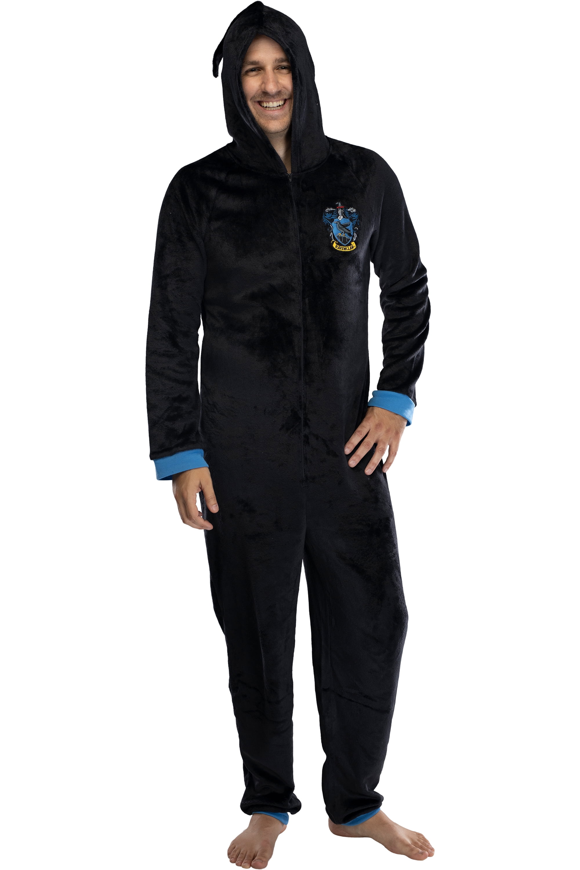 Harry Potter Men's Hooded One-Piece Hogwarts Houses Pajama Union
