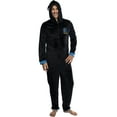 thumbnail image 1 of Harry Potter Men's Hooded One-Piece Hogwarts Houses Pajama Union Suit - Hufflepuff Gryffindor Slytherin Ravenclaw, 1 of 5