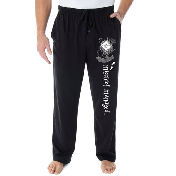 Harry Potter Men's Marauder's Map Mischief Managed Loungewear Pajama Pants