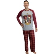 Harry Potter Men's Raglan Shirt And Plaid Pants Pajama Set