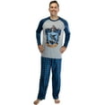 thumbnail image 1 of Harry Potter Mens' 2-Piece Hogwarts Plaid Raglan Long-Sleeve Pajama Pant Set - Gryffindor Slytherin Hufflepuff Ravenclaw, 1 of 5