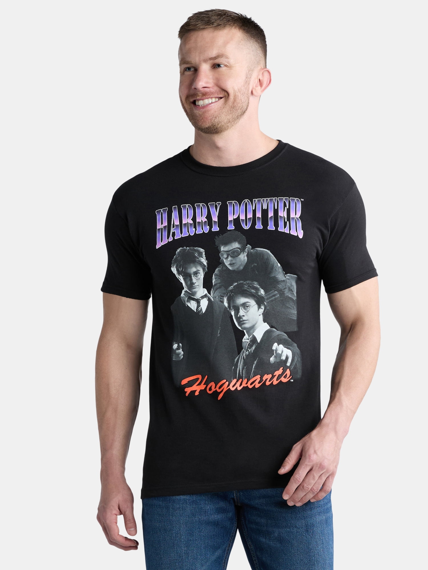 Harry Potter Men's and Big Men's Graphic Tee with Short Sleeves, Sizes S-3XL