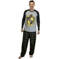 thumbnail image 1 of Harry Potter Mens' 2-Piece Hogwarts Plaid Raglan Long-Sleeve Pajama Pant Set - Gryffindor Slytherin Hufflepuff Ravenclaw, 1 of 6