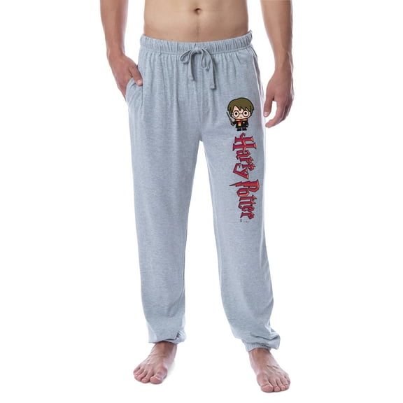 Harry Potter Mens' Chibi Character Wizarding World Sleep Jogger Pajama Pants