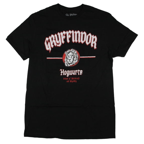 Harry Potter Mens' Gryffindor Realistic Lion Hogwarts Graphic T-Shirt