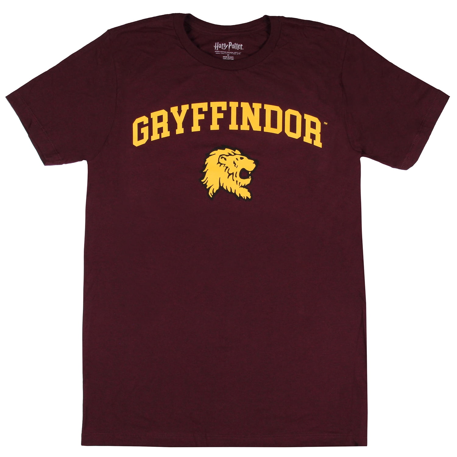 Harry Potter Mens' Gryffindor Symbol Lion Brave And Bold Graphic T