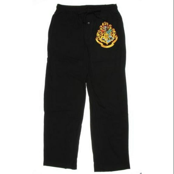 Harry Potter Mens' Hogwarts Crest Pajama Pants (Large)