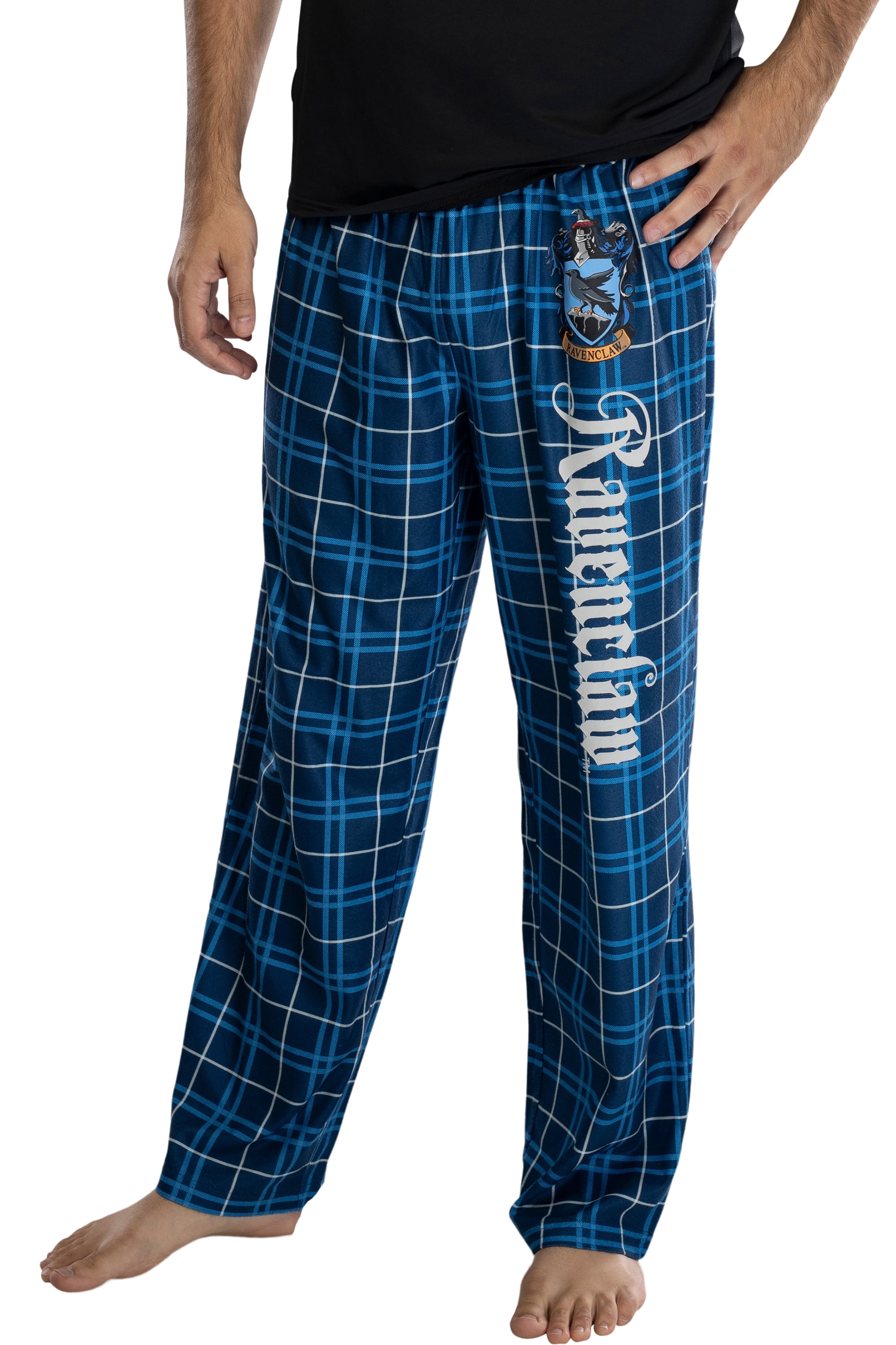 Harry Potter Mens' Lounge PJs House Crest Plaid Sleepwear