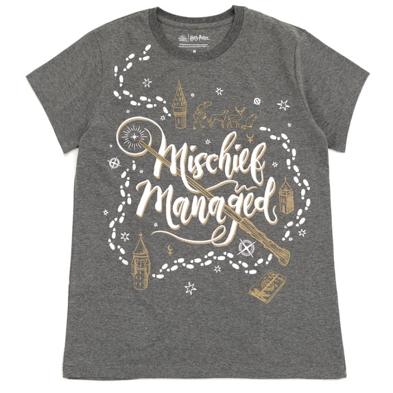 Harry Potter Women's Short Sleeve Graphic T-Shirt Dark Charcoal