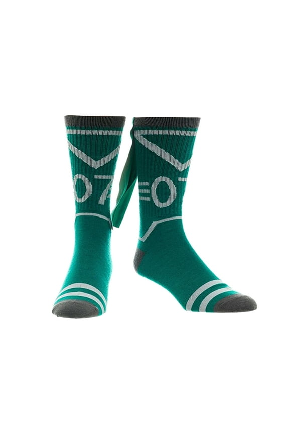 Harry Potter Mens' Slytherin Quidditch Caped Crew Socks