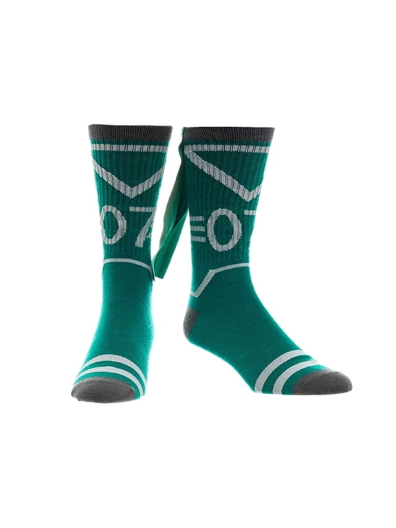 Harry Potter Mens' Slytherin Quidditch Caped Crew Socks