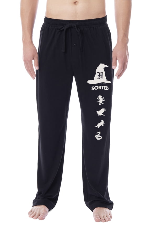 Harry Potter Mens' Sorting Hat All Hogwarts Houses Sleep Pajama Pants