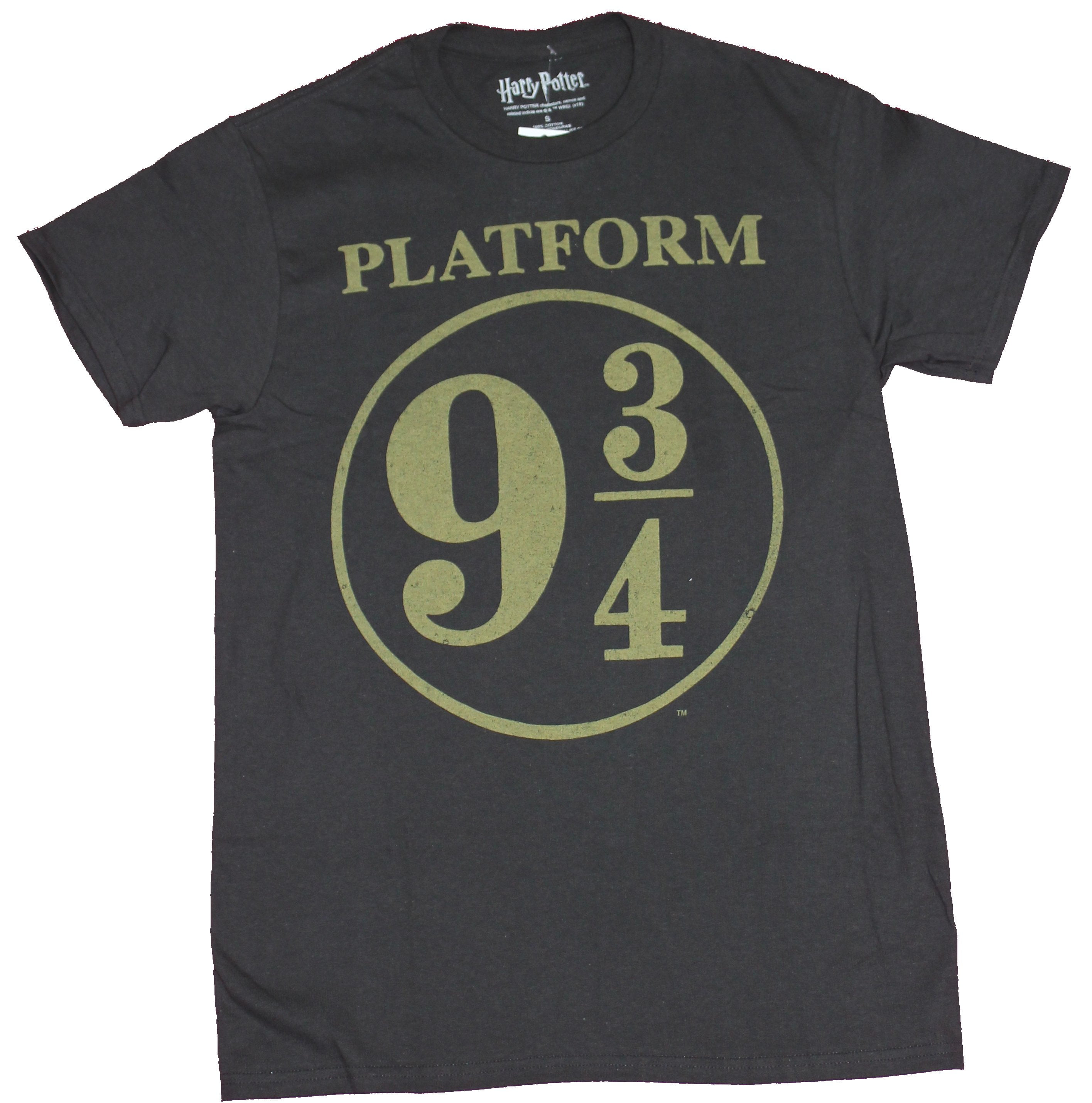 Harry Potter Mens T-Shirt - Gold Circled 