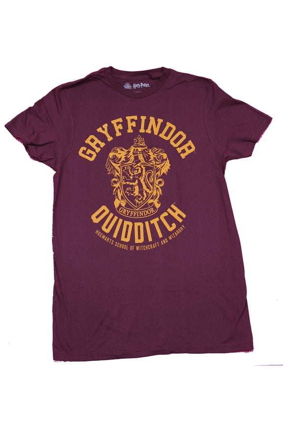 Harry Potter Mens T-Shirt - Gryffindor Quidditch Crest Logo (X-Large)