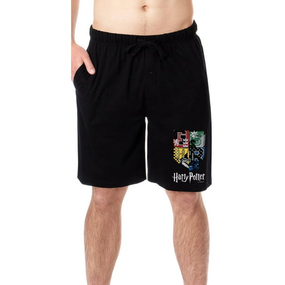 Harry Potter Mens' Wizarding World Hogwarts Crest Sleep Pajama Shorts