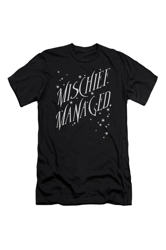 Harry Potter Mischief Managed 4 S/S Adult 30/1 T-Shirt Black