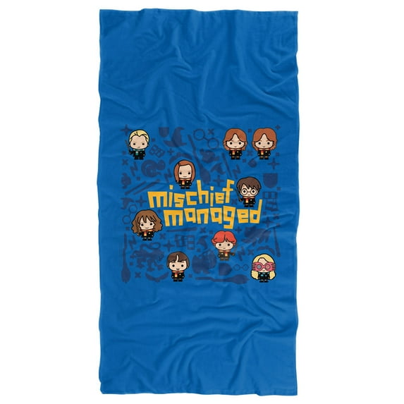 Harry Potter Mischief Managed Chibis Officially Licensed Beach Towel 30' X 60'