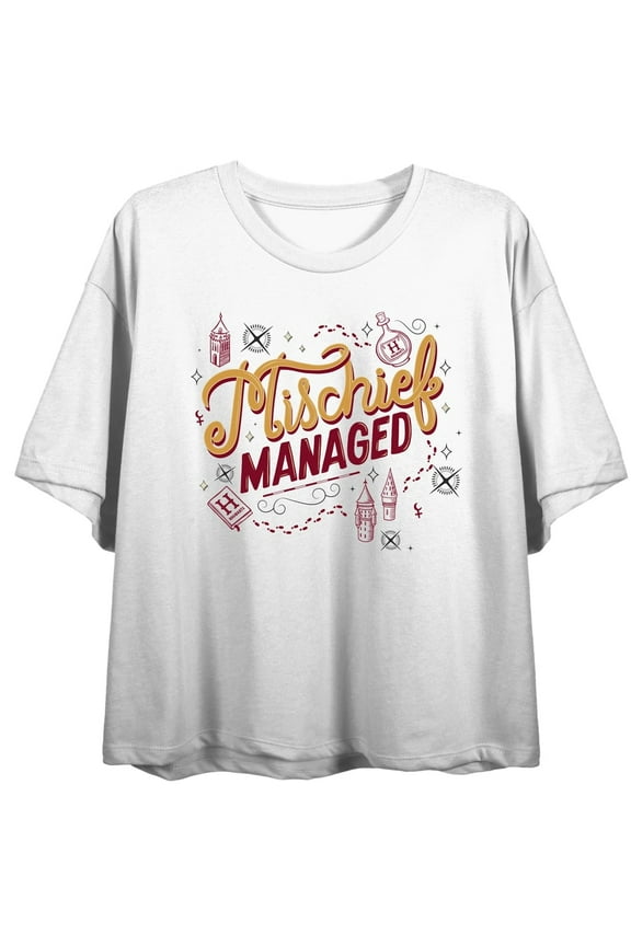 Harry Potter Mischief Managed Women's White T-shirt-XL