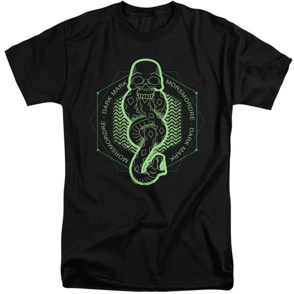 Harry Potter Morsmordre Dark Mark Icon Unisex Adult Tall T Shirt (3X-Large) Black