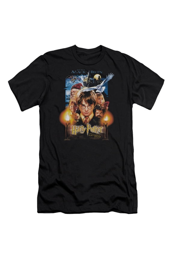 Harry Potter - Movie Poster - Premium Slim Fit Short Sleeve Shirt - XX-Large