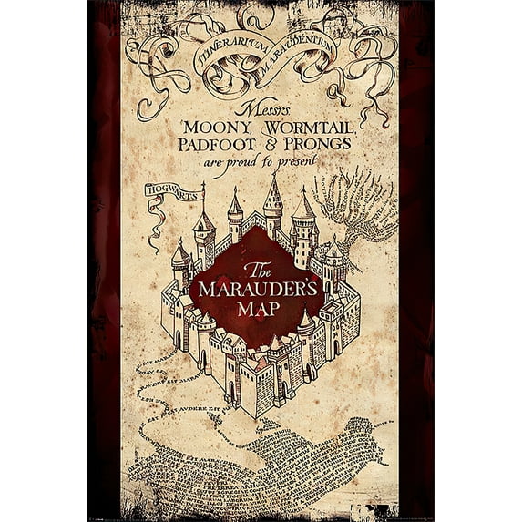 Harry Potter - Movie Poster / Print (The Marauder's Map - Version 2)