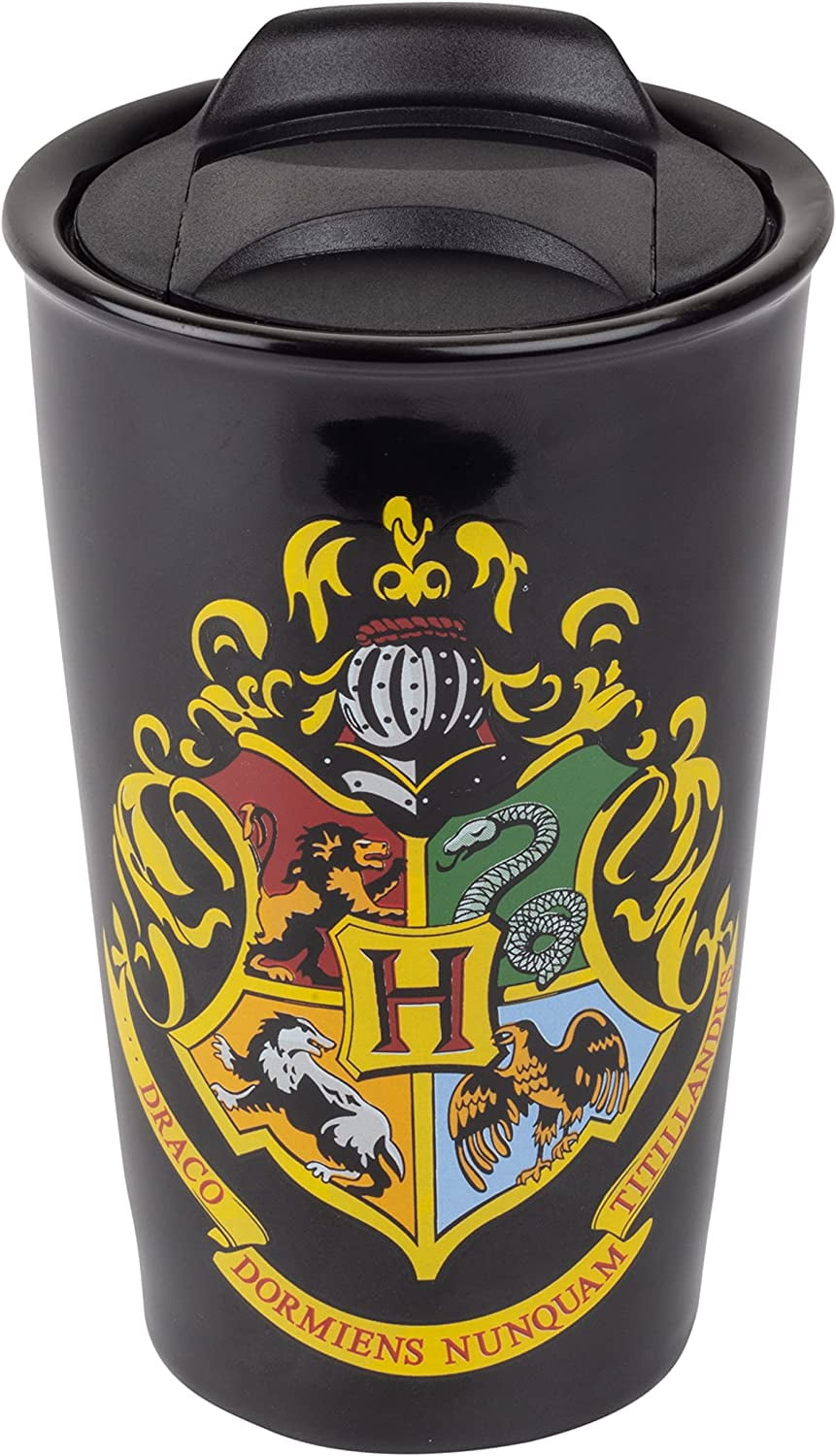 Harry Potter Mug - Harry Potter Travel Mug for Coffee and Tea Premium Drinkware for Hot and Cold Drinks - A Magical Hogwarts Novelty Item for Slytherin and Gryffindor Potterheads Ceramic Black
