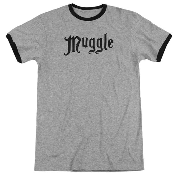 Harry Potter - Muggle - Heather Ringer Short Sleeve Shirt - X-Large