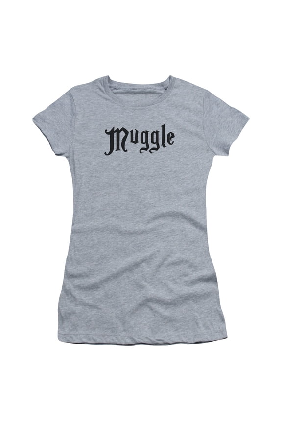 Harry Potter Muggle S/S Junior Women's T-Shirt Sheer Athletic Heather