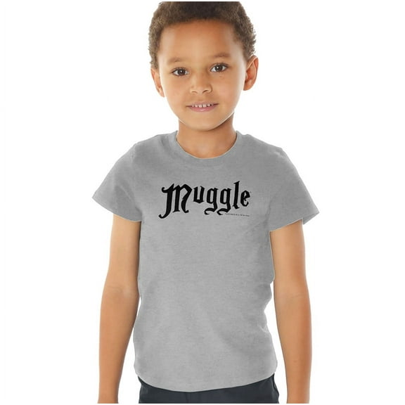Harry Potter Muggle Kids T Shirt (2) for Youth Toddler Boys and Girls, Athletic Heather