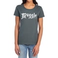 thumbnail image 1 of Harry Potter Muggle Women's T Shirt, Charcoal, Large, 1 of 6