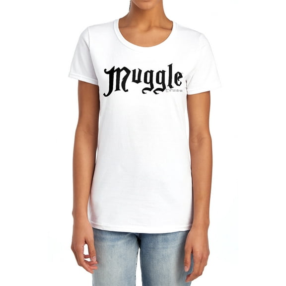 Harry Potter Muggle Women's T Shirt, White, Large