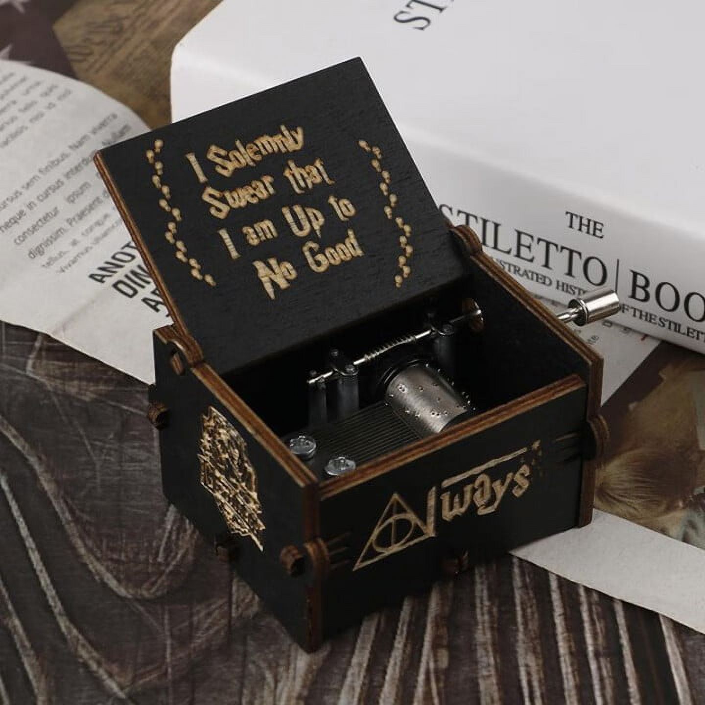 Harry Potter Music Box Magic School Hand Crank Musical Box Toy