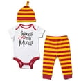 thumbnail image 1 of Harry Potter Newborn Baby Boys 3 Piece Outfit Set: Cuddly Bodysuit Pants Hat White / multicolor 6-9 Months, 1 of 5