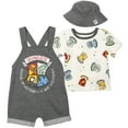 thumbnail image 1 of Harry Potter Newborn Baby Boys French Terry Short Overalls T-Shirt and Hat 3 Piece Outfit Set Newborn to Infant, 1 of 5