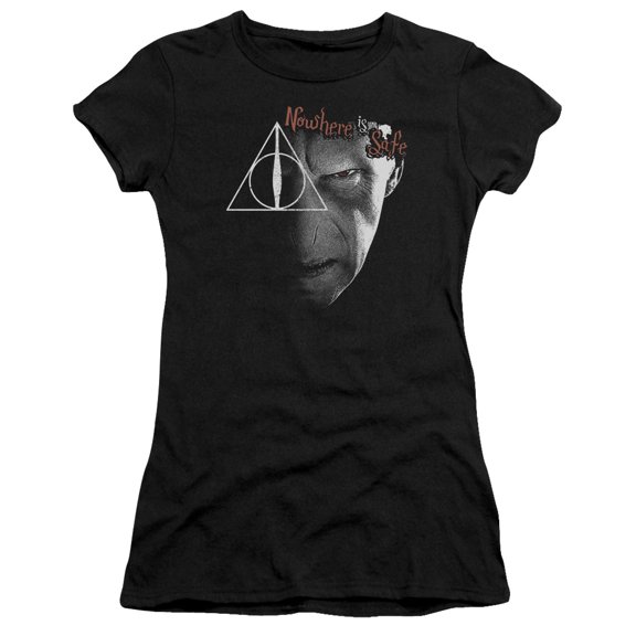 Harry Potter - Nowhere Is Safe - Juniors Teen Girls Cap Sleeve Shirt - Small
