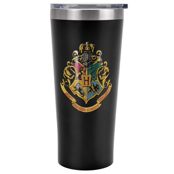 Harry Potter Official Hogwarts Crest 20 oz Travel Tumbler, Stainless Steel, Vacuum Insulated with Leak Resistant Slide-Lock Lid